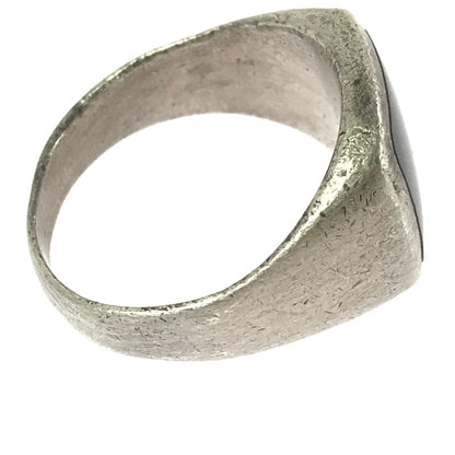 【現状渡し品】【メンズ】 SV925 ONYX SIGNET RING オニキス シグネット リング 指輪 アクセサリー 192-260906-rt-28-tagh カラー：シルバー 万代Net店