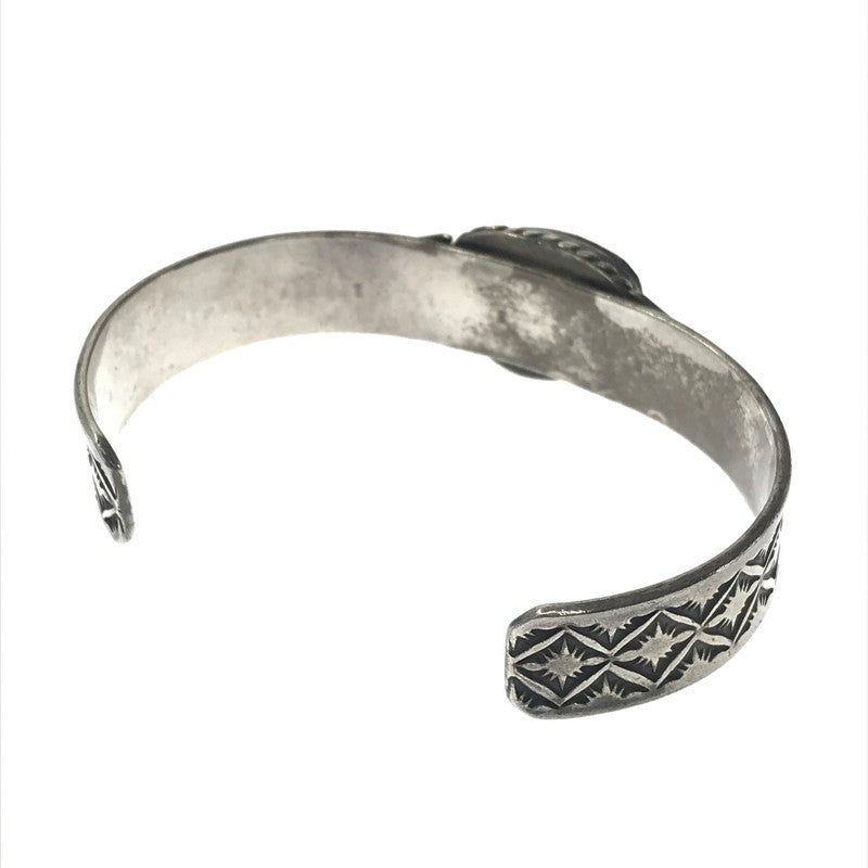 【現状渡し品】【メンズ】 USED TURQUOISE STAMP WORK BANGLE ターコイズ スタンプ ワーク バングル アクセサリー 191-260907-na-10-tagh カラー：シルバー 万代Net店
