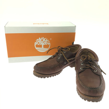 【中古品】【メンズ】 TIMBERLAND ティンバーランド AUTHENTICS 3EYE CLASSICLUG TB 0A5S2M F13 オーセンティック 3アイ クラシック ラグ 靴 164-260913-rt-31-tagh サイズ：27cm US9W カラー：ブラウン 万代Net店