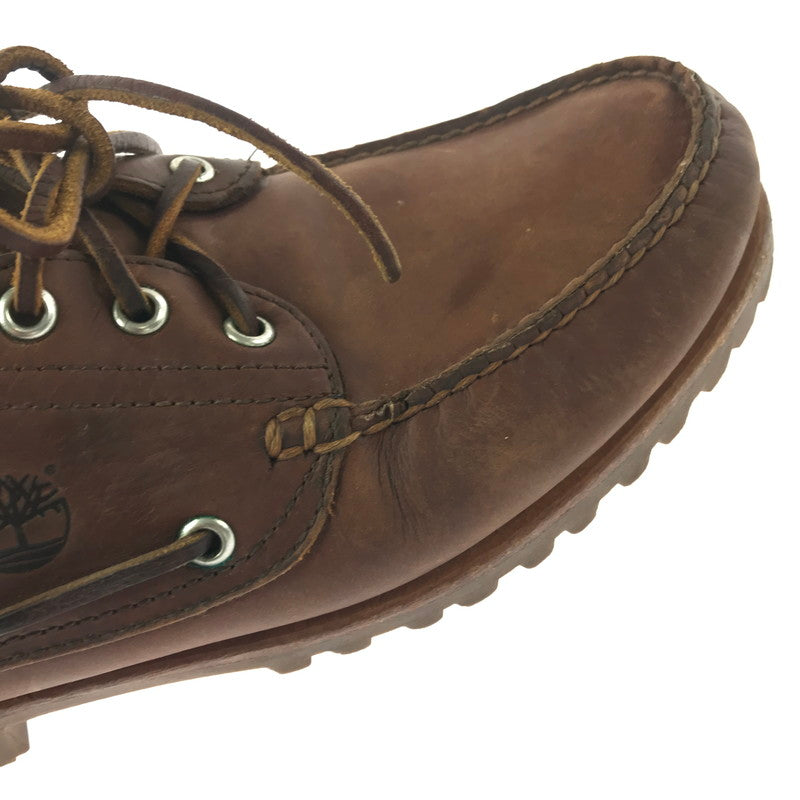 【中古品】【メンズ】 TIMBERLAND ティンバーランド AUTHENTICS 3EYE CLASSICLUG TB 0A5S2M F13 オーセンティック 3アイ クラシック ラグ 靴 164-260913-rt-31-tagh サイズ：27cm US9W カラー：ブラウン 万代Net店