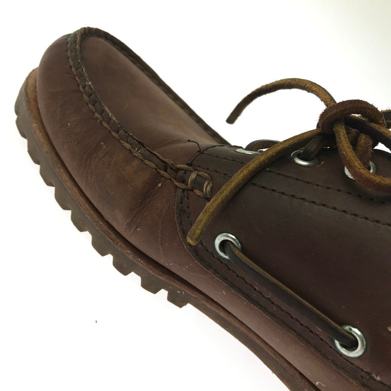 【中古品】【メンズ】 TIMBERLAND ティンバーランド AUTHENTICS 3EYE CLASSICLUG TB 0A5S2M F13 オーセンティック 3アイ クラシック ラグ 靴 164-260913-rt-31-tagh サイズ：27cm US9W カラー：ブラウン 万代Net店