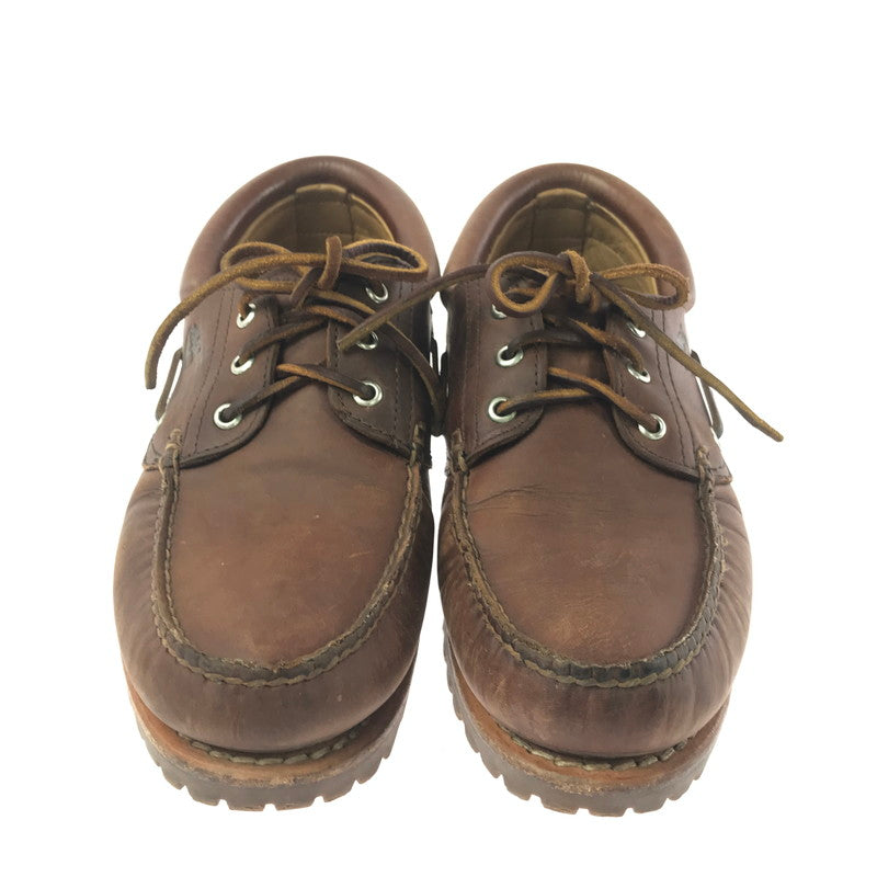 【中古品】【メンズ】 TIMBERLAND ティンバーランド AUTHENTICS 3EYE CLASSICLUG TB 0A5S2M F13 オーセンティック 3アイ クラシック ラグ 靴 164-260913-rt-31-tagh サイズ：27cm US9W カラー：ブラウン 万代Net店