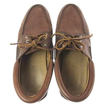 【中古品】【メンズ】 TIMBERLAND ティンバーランド AUTHENTICS 3EYE CLASSICLUG TB 0A5S2M F13 オーセンティック 3アイ クラシック ラグ 靴 164-260913-rt-31-tagh サイズ：27cm US9W カラー：ブラウン 万代Net店