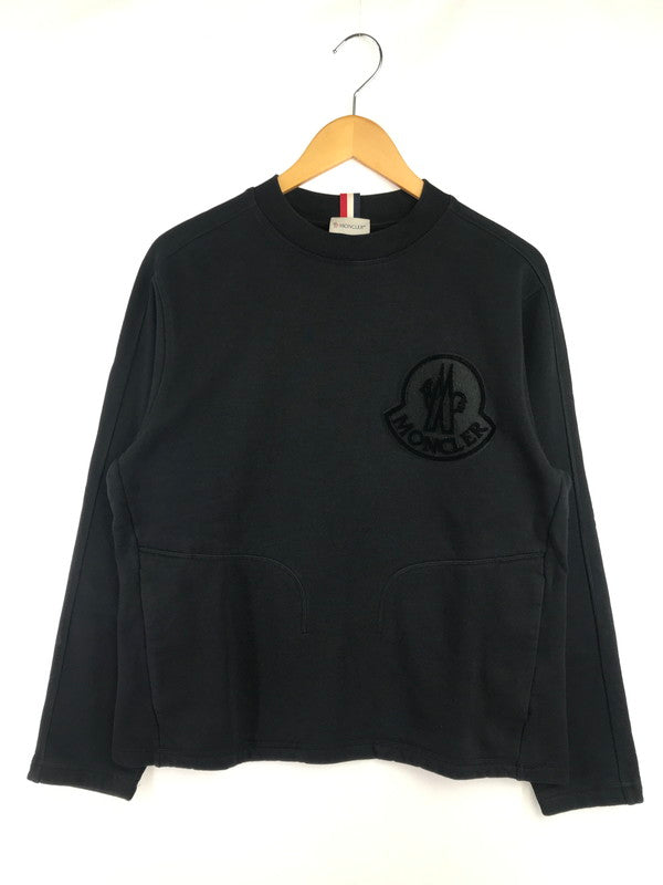 【中古品】【メンズ】 MONCLER モンクレール MAGLIA GIROCOLLO CREWNECK SWEATSHIRT D20918035300 クルーネック スウェットシャツ トレーナー 141-260906-rt-05-tagh サイズ：L カラー：ブラック 万代Net店