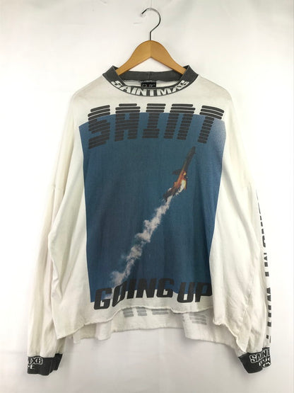 【中古品】【メンズ】 SAINT MICHAEL セント マイケル 23AW L/S TEE GOING WHITE SM-A23-0000-013 23年秋冬 ロングスリーブ Tシャツ 長袖Tシャツ トップス 142-260906-rt-03-tagh サイズ：XL カラー：ホワイト 万代Net店