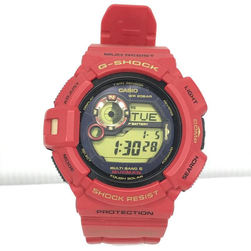 【中古品】【メンズ】 G-SHOCK ジーショック TOUGH SOLAR 30TH ANNIVERSARY MUDMAN GW-9330A-4JR タフソーラー Gショック30周年記念 ライジングレッド 腕時計 時計 196-260915-ki-03-tagh カラー：RED 万代Net店