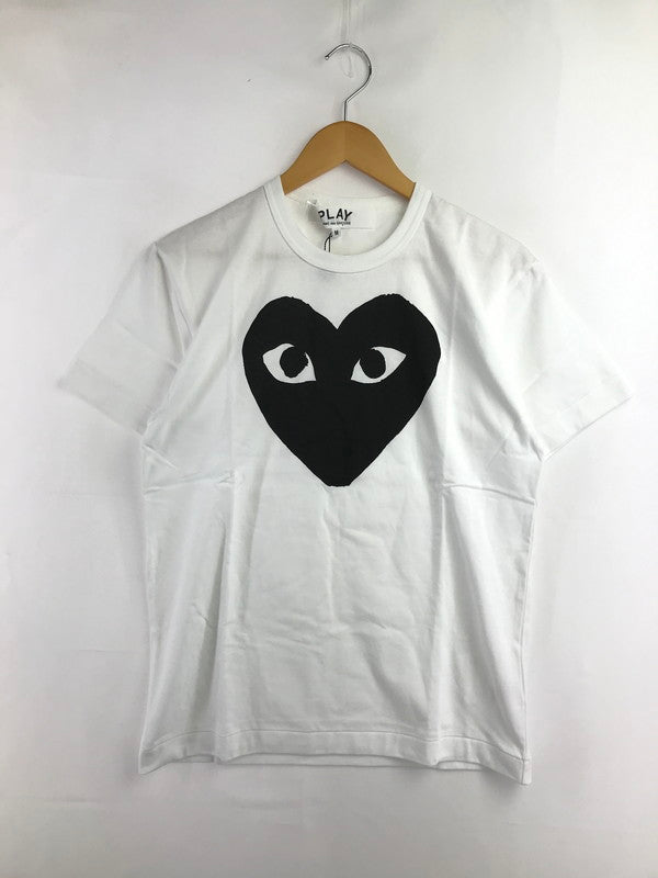 【中古美品】【メンズ】 PLAY COMME DES GARCONS プレイコムデギャルソン BIG HEART T-SHIRT AX-T070 AD2026 ビックハート プリント Tシャツ 半袖Tシャツ 140-260920-na-01-tagh サイズ：M カラー：ホワイト 万代Net店