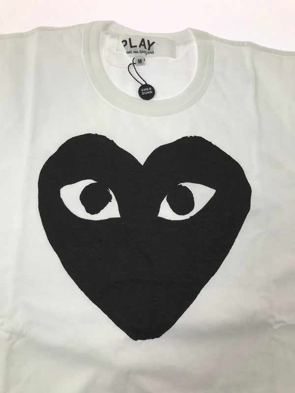 【中古美品】【メンズ】 PLAY COMME DES GARCONS プレイコムデギャルソン BIG HEART T-SHIRT AX-T070 AD2026 ビックハート プリント Tシャツ 半袖Tシャツ 140-260920-na-01-tagh サイズ：M カラー：ホワイト 万代Net店