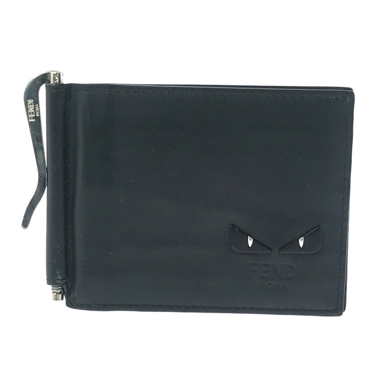 【中古品】【メンズ】 FENDI フェンディ 7M0281 モンスター バグズ アイ マネークリップ 財布 181-260908-na-13-tagh カラー：ブラック 万代Net店