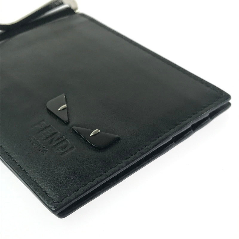 【中古品】【メンズ】 FENDI フェンディ 7M0281 モンスター バグズ アイ マネークリップ 財布 181-260908-na-13-tagh カラー：ブラック 万代Net店