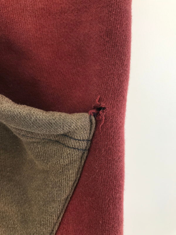 【現状渡し品】【メンズ】 STUDIO D'ARTISAN ステュディオ・ダ・ルチザン HOODIE RED 後付け フーディー パーカー 長袖 トップス 145-260906-rt-12-tagh サイズ：S カラー：レッド 万代Net店