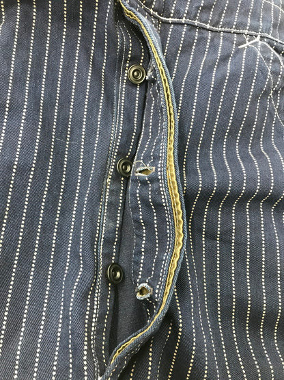 【中古品】【メンズ】 FREEWHEELERS UNION SPECIAL OVERALLS フリーホイラーズ BIB OVERALLS INDIGO STRIPE ビブ オーバーオール 156-260913-rt-09-tagh サイズ：36×34 カラー：インディゴ 万代Net店