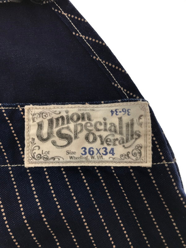 【中古品】【メンズ】 FREEWHEELERS UNION SPECIAL OVERALLS フリーホイラーズ BIB OVERALLS INDIGO STRIPE ビブ オーバーオール 156-260913-rt-09-tagh サイズ：36×34 カラー：インディゴ 万代Net店
