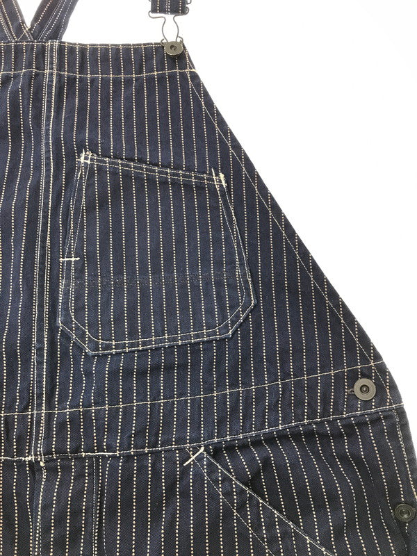 【中古品】【メンズ】 FREEWHEELERS UNION SPECIAL OVERALLS フリーホイラーズ BIB OVERALLS INDIGO STRIPE ビブ オーバーオール 156-260913-rt-09-tagh サイズ：36×34 カラー：インディゴ 万代Net店