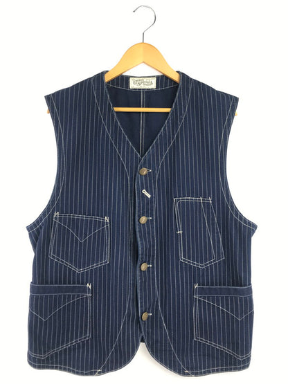 【中古品】【メンズ】 FREEWHEELERS UNION SPECIAL OVERALLS フリーホイラーズ ユニオン スぺシャル CONDUCTOR VEST INDIGO WABASH STRIPE 145-260906-rt-08-tagh サイズ：44 カラー：インディゴ 万代Net店