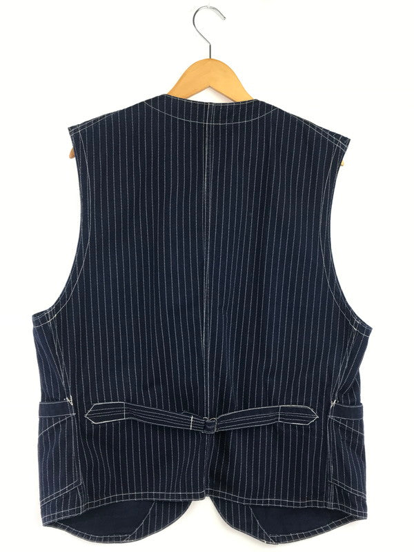 【中古品】【メンズ】 FREEWHEELERS UNION SPECIAL OVERALLS フリーホイラーズ ユニオン スぺシャル CONDUCTOR VEST INDIGO WABASH STRIPE 145-260906-rt-08-tagh サイズ：44 カラー：インディゴ 万代Net店