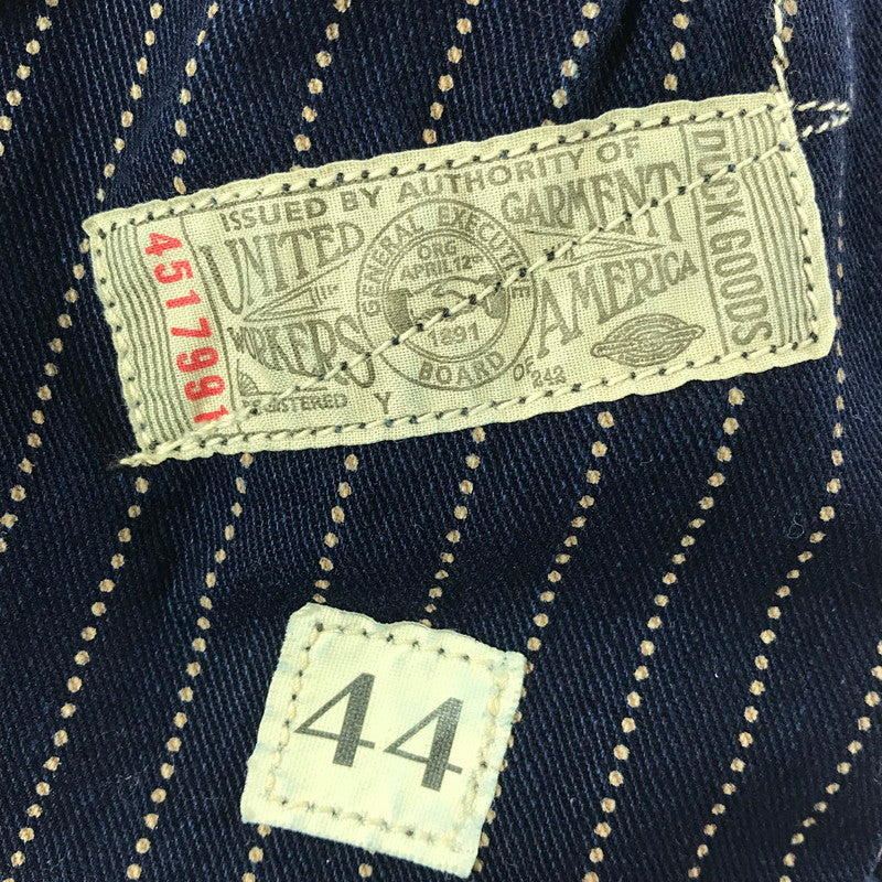 【中古品】【メンズ】 FREEWHEELERS UNION SPECIAL OVERALLS フリーホイラーズ ユニオン スぺシャル CONDUCTOR JACKET INDIGO WABASH STRIPE 145-260906-rt-09-tagh サイズ：44 カラー：インディゴ 万代Net店