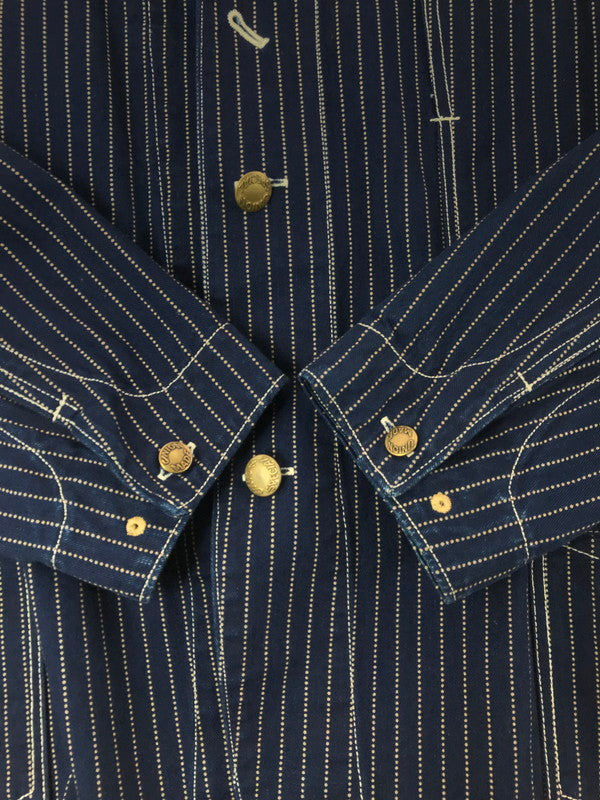 【中古品】【メンズ】 FREEWHEELERS UNION SPECIAL OVERALLS フリーホイラーズ ユニオン スぺシャル CONDUCTOR JACKET INDIGO WABASH STRIPE 145-260906-rt-09-tagh サイズ：44 カラー：インディゴ 万代Net店