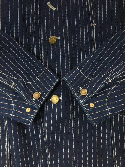 【中古品】【メンズ】 FREEWHEELERS UNION SPECIAL OVERALLS フリーホイラーズ ユニオン スぺシャル CONDUCTOR JACKET INDIGO WABASH STRIPE 145-260906-rt-09-tagh サイズ：44 カラー：インディゴ 万代Net店