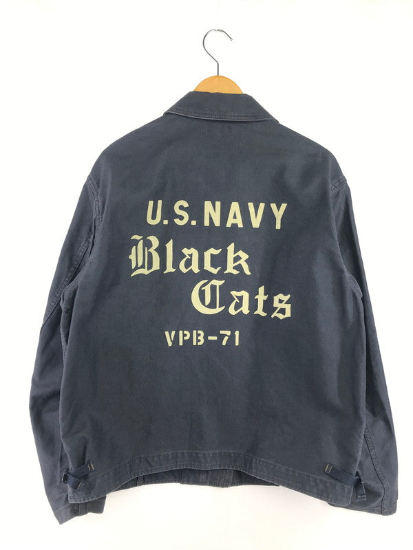 【中古品】【メンズ】 FREEWHEELERS フリーホイラーズ BLACK CATS SUMMER FLYING JACKET NAVY 1921007 VPB-71 サマー フライング ジャケット 145-260906-rt-10-tagh サイズ：44 カラー：ネイビー 万代Net店