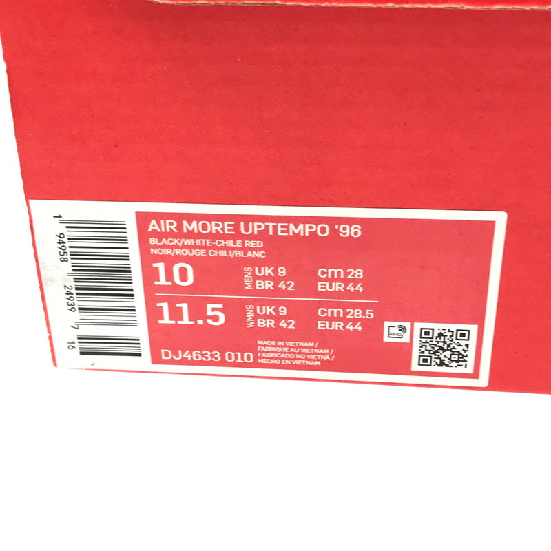 【中古品】【メンズ】 NIKE ナイキ AIR MORE UPTEMPO DJ4633-010 エア モア アップテンポ モアテン スニーカー 靴 160-260908-na-01-tagh サイズ：28cm US 10 カラー：BLACK/WHITE-CHILE RED-GLACIER BLUE 万代Net店