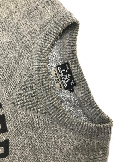 【中古品】【メンズ】 HYSTERIC GLAMOUR ヒステリックグラマー FLANDERS LINEN S/S KNIT GRAY 0261NS04 フランダース リネン ショートスリーブ ニット トップス 140-260904-rt-44-tagh サイズ：L カラー：グレー 万代Net店