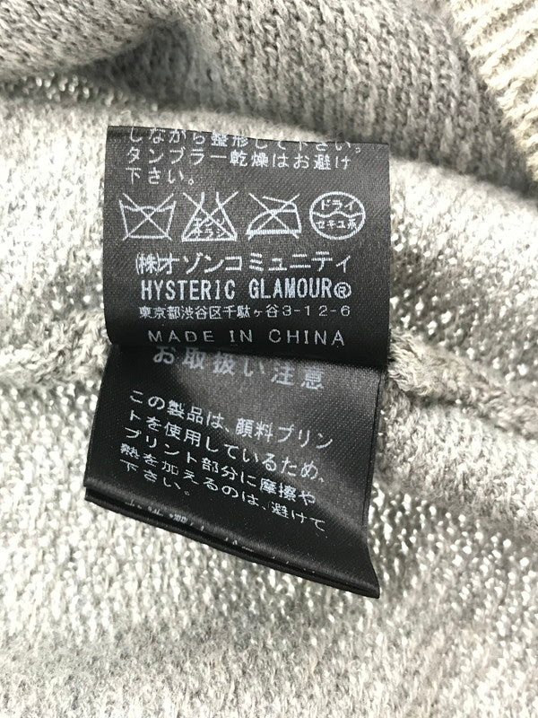 【中古品】【メンズ】 HYSTERIC GLAMOUR ヒステリックグラマー FLANDERS LINEN S/S KNIT GRAY 0261NS04 フランダース リネン ショートスリーブ ニット トップス 140-260904-rt-44-tagh サイズ：L カラー：グレー 万代Net店