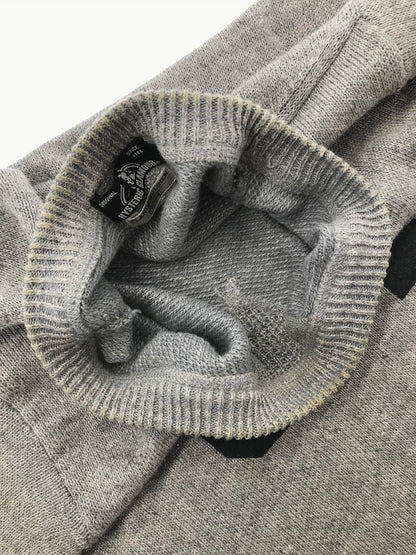 【中古品】【メンズ】 HYSTERIC GLAMOUR ヒステリックグラマー FLANDERS LINEN S/S KNIT GRAY 0261NS04 フランダース リネン ショートスリーブ ニット トップス 140-260904-rt-44-tagh サイズ：L カラー：グレー 万代Net店