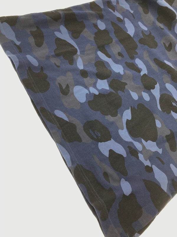 【中古品】【メンズ】 A BATHING APE アベイシングエイプ CAMO S/S POLO SHIRT 001P0D301009X カモフラ柄 ショートスリーブ ポロシャツ トップス 142-260904-rt-43-tagh サイズ：L カラー：ブルー 万代Net店