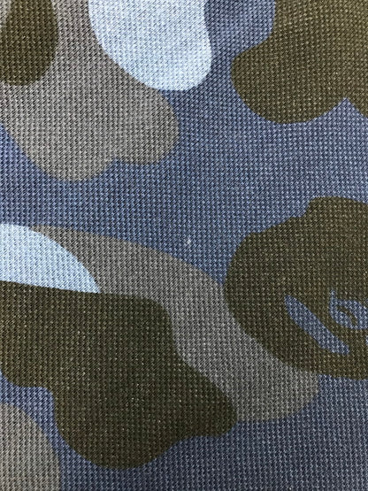 【中古品】【メンズ】 A BATHING APE アベイシングエイプ CAMO S/S POLO SHIRT 001P0D301009X カモフラ柄 ショートスリーブ ポロシャツ トップス 142-260904-rt-43-tagh サイズ：L カラー：ブルー 万代Net店