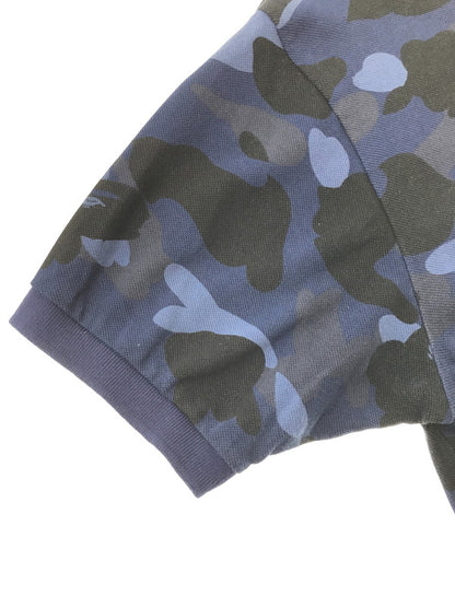 【中古品】【メンズ】 A BATHING APE アベイシングエイプ CAMO S/S POLO SHIRT 001P0D301009X カモフラ柄 ショートスリーブ ポロシャツ トップス 142-260904-rt-43-tagh サイズ：L カラー：ブルー 万代Net店