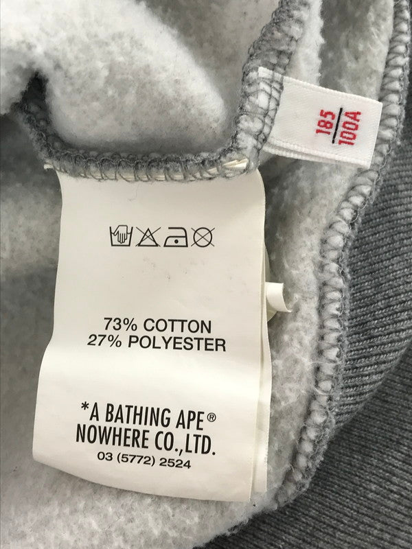 【中古品】【メンズ】 AAPE BY A BATHING APE エーエイプ バイ ア ベイシング エイプ FRONT LOGO HOODIE GRAY ASW2067 フロント ロゴ フーディー パーカー 142-260906-rt-11-tagh サイズ：XL カラー：グレー 万代Net店