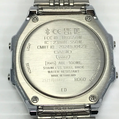 【中古品】【メンズ】 CASIO カシオ CASIO COLLECTION STANDARD ABL-100WE-1AJF カシオ コレクション スタンダード デジタル腕時計 時計 197-260915-ki-05-tagh カラー：シルバー/ブラック 万代Net店