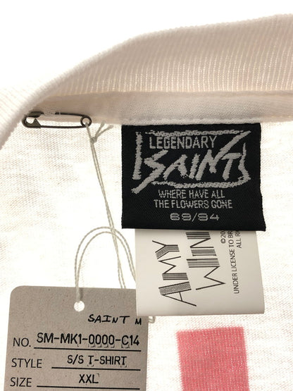 【中古品】【メンズ】 SAINT MICHAEL セント マイケル 26SS AMY SS T-SHIRT BACK TO BLACK SM-MK1-0000-C14 ショートスリーブ Tシャツ トップス 142-260909-rt-02-tagh サイズ：XXL カラー：ホワイト 万代Net店