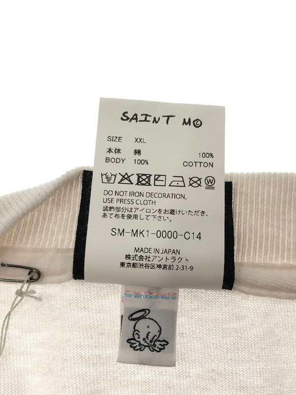 【中古品】【メンズ】 SAINT MICHAEL セント マイケル 26SS AMY SS T-SHIRT BACK TO BLACK SM-MK1-0000-C14 ショートスリーブ Tシャツ トップス 142-260909-rt-02-tagh サイズ：XXL カラー：ホワイト 万代Net店