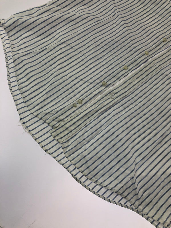【中古品】【メンズ】 L.L.BEAN エルエルビーン 90'S USA製 L/S BD STRIPE SHIRT 90年代 ボタンダウン ストライプシャツ 長袖シャツ 146-260912-na-28-tagh サイズ：16 1/2 - 32 カラー：ホワイト/ブルー 万代Net店