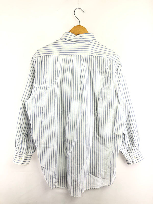 【中古品】【メンズ】 L.L.BEAN エルエルビーン 90'S USA製 L/S BD STRIPE SHIRT 90年代 ボタンダウン ストライプシャツ 長袖シャツ 146-260912-na-28-tagh サイズ：16 1/2 - 32 カラー：ホワイト/ブルー 万代Net店