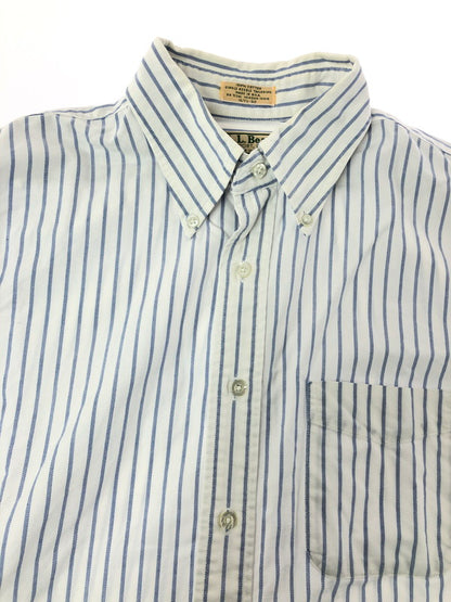【中古品】【メンズ】 L.L.BEAN エルエルビーン 90'S USA製 L/S BD STRIPE SHIRT 90年代 ボタンダウン ストライプシャツ 長袖シャツ 146-260912-na-28-tagh サイズ：16 1/2 - 32 カラー：ホワイト/ブルー 万代Net店