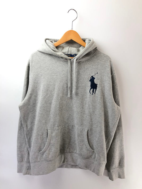 【中古品】【メンズ】 POLO RALPH LAUREN ポロ・ラルフローレン BIG PONY HOODIE GRAY ビッグ ポニー フーディー パーカー トップス 147-260909-rt-10-tagh サイズ：L カラー：グレー 万代Net店