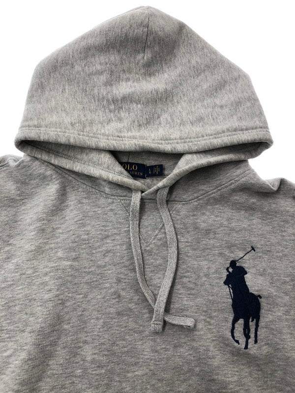 【中古品】【メンズ】 POLO RALPH LAUREN ポロ・ラルフローレン BIG PONY HOODIE GRAY ビッグ ポニー フーディー パーカー トップス 147-260909-rt-10-tagh サイズ：L カラー：グレー 万代Net店