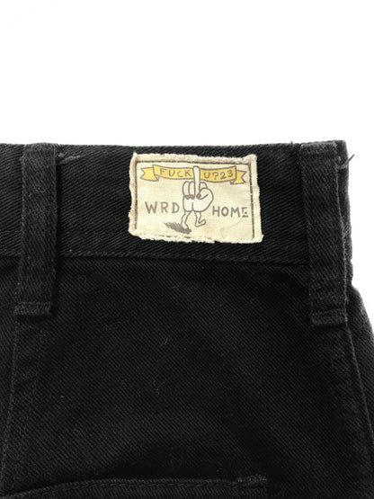 【中古品】【メンズ】 WEIRDO ウィアード FUCK U? WORK PANTS BLACK WRD-18-SS-08 ワーク パンツ ボトムス 153-260913-rt-05-tagh サイズ：XL カラー：ブラック 万代Net店