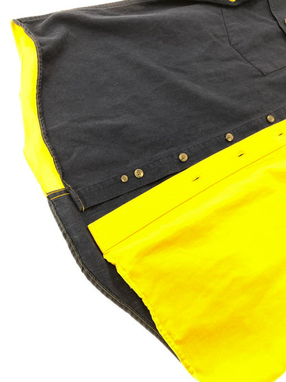 【現状渡し品】【メンズ】 WRANGLER ラングラー WESTERN SHIRTS NAVY YELLOW ウエスタン シャツ 長袖シャツ トップス 146-260909-rt-05-tagh サイズ：M カラー：ネイビー/イエロー 万代Net店