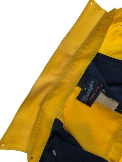 【現状渡し品】【メンズ】 WRANGLER ラングラー WESTERN SHIRTS NAVY YELLOW ウエスタン シャツ 長袖シャツ トップス 146-260909-rt-05-tagh サイズ：M カラー：ネイビー/イエロー 万代Net店