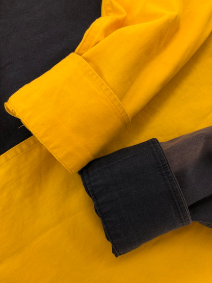 【現状渡し品】【メンズ】 WRANGLER ラングラー WESTERN SHIRTS NAVY YELLOW ウエスタン シャツ 長袖シャツ トップス 146-260909-rt-05-tagh サイズ：M カラー：ネイビー/イエロー 万代Net店