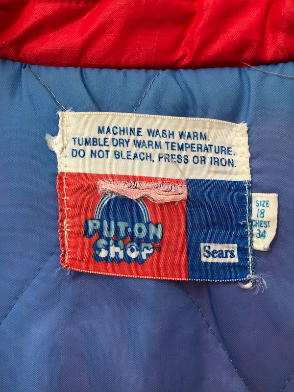 【現状渡し品】【メンズ】 SEARS シアーズ PUT ON SHOP プットオンショップ TALON 70S-80S QUILTING JACKET 70-80年代 キルティング ジャケット アウター 146-260915-na-10-tagh サイズ：18 カラー：レッド 万代Net店