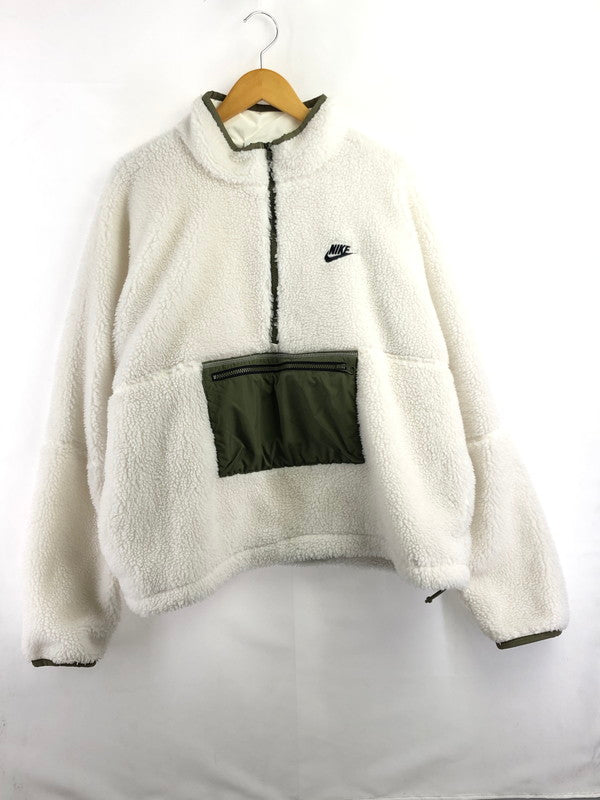 【中古品】【メンズ】 NIKE ナイキ AS M NK CLUB+ WINTER HZ ANORAK DQ4881-133 クラブ ウィンター ハーフジップ アノラック フリース プルオーバー アウター 148-260912-na-20-tagh サイズ：XXL カラー：ホワイト 万代Net店