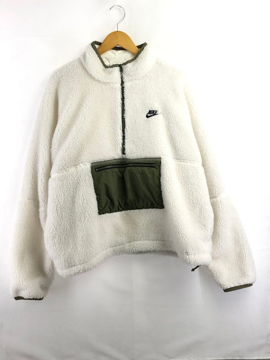 【中古品】【メンズ】 NIKE ナイキ AS M NK CLUB+ WINTER HZ ANORAK DQ4881-133 クラブ ウィンター ハーフジップ アノラック フリース プルオーバー アウター 148-260912-na-20-tagh サイズ：XXL カラー：ホワイト 万代Net店