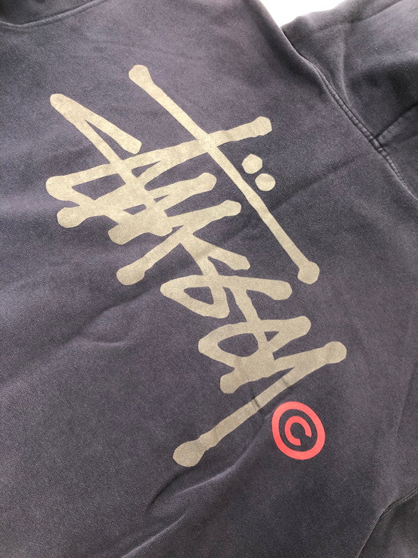 【現状渡し品】【メンズ】 OLD STUSSY オールド ステューシー 00's LOGO HOODIE USA製 銀タグ 2000年代 ロゴ フーディー パーカー トップス 142-260909-rt-07-tagh サイズ：M カラー：ネイビー 万代Net店
