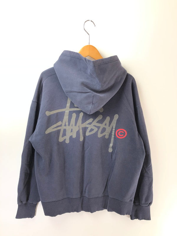 【現状渡し品】【メンズ】 OLD STUSSY オールド ステューシー 00's LOGO HOODIE USA製 銀タグ 2000年代 ロゴ フーディー パーカー トップス 142-260909-rt-07-tagh サイズ：M カラー：ネイビー 万代Net店