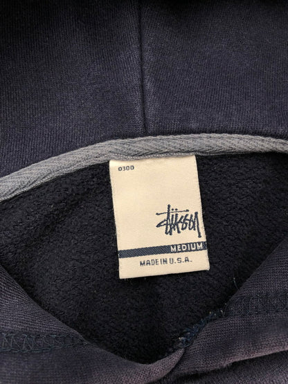 【現状渡し品】【メンズ】 OLD STUSSY オールド ステューシー 00's LOGO HOODIE USA製 銀タグ 2000年代 ロゴ フーディー パーカー トップス 142-260909-rt-07-tagh サイズ：M カラー：ネイビー 万代Net店